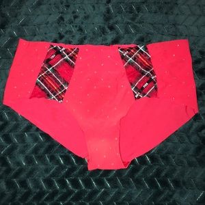 Red and Plaid lace holiday cheeky